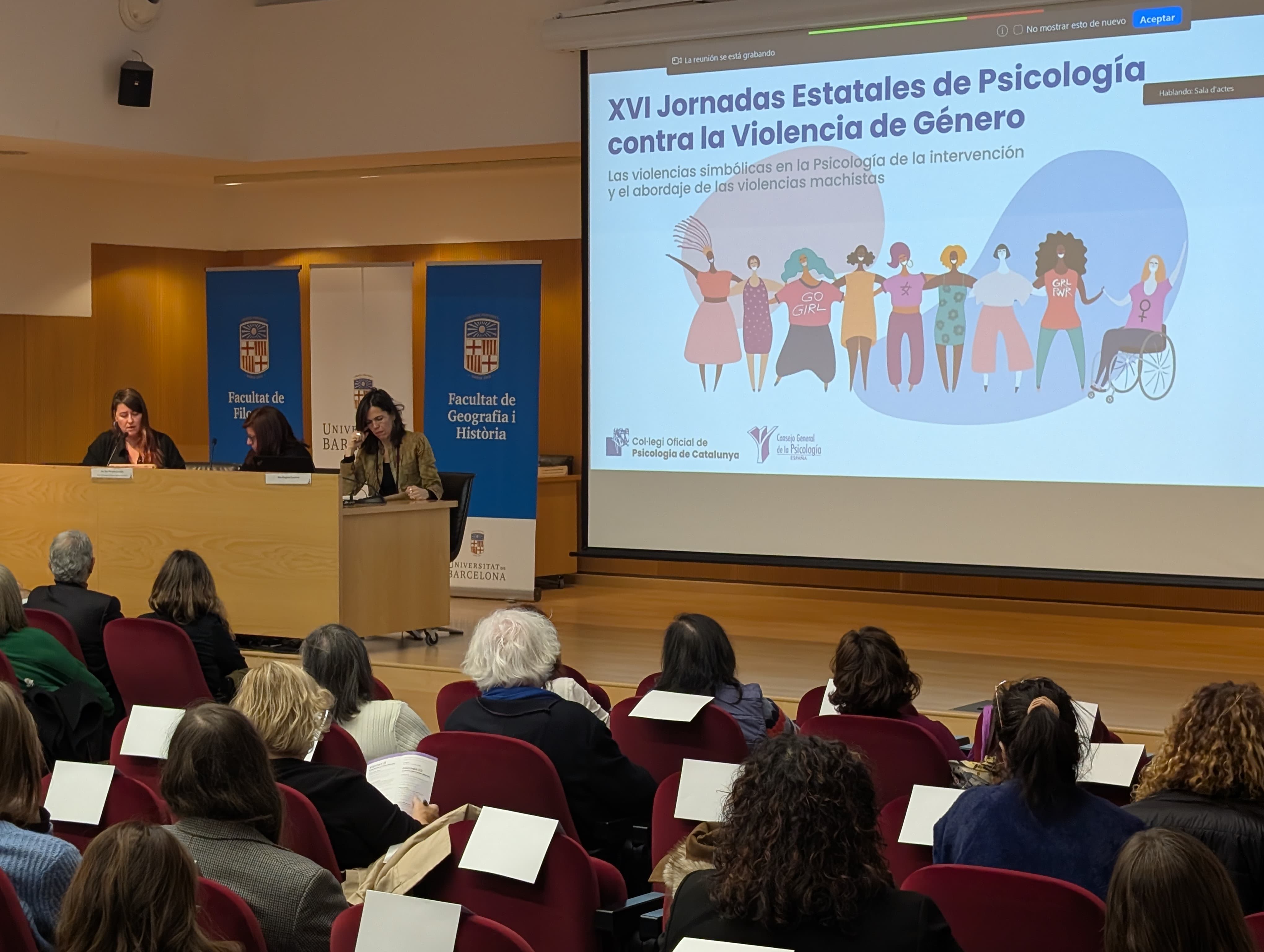 La violència simbòlica, tema central de Les XVI Jornades Estatals de Psicologia contra la Violència de Gènere